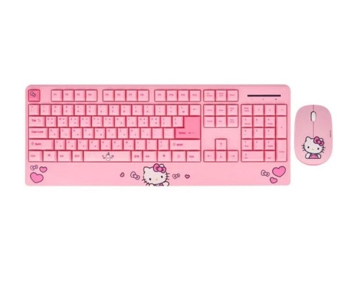 Sanrio Hello Kitty Kuromi My Melody Palm-Rest Wireless Keyboard & Mouse-EXPRESS - Picture 7 of 9