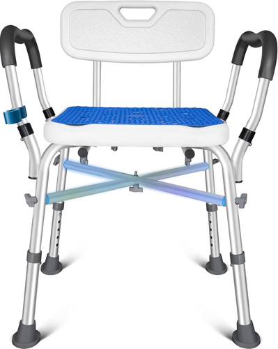 Shower Chair for inside Shower, 550Lbs Heavy Duty Bath Chair with Arms, Medical - Picture 9 of 12