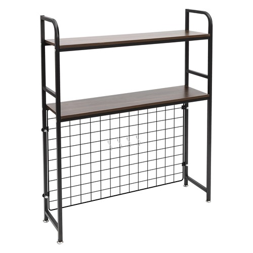 Bookcase 2-tier Rack 4* Hook Holder Countertop Display Shelf Stand Adjustable - Imagen 18 de 23
