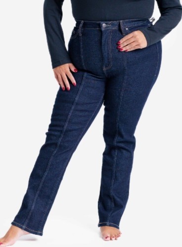 NWOT New LuLaRoe Straight Leg Seamed Denim Jeans Raw Indigo Capri Wash-Sz 30 - Imagen 6 de 11