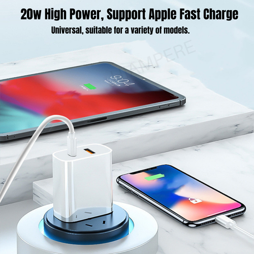 QC 3.0 Fast Wall Charger 20W PD Power Adapter USB Cable For iPhone XR 8 7 6 iPad - Picture 10 of 17