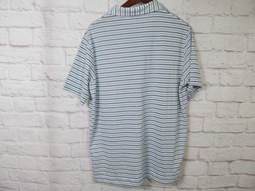 footjoy shirt mens large white with blue stripes polo - Picture 4 of 9
