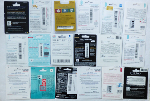 Debit Credit Gift Card LOT of 20 - Collectible ONLY - On Hanger -ZERO - NO Value - Picture 2 of 2