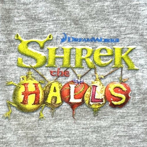 Vtg 2011 Shrek the Halls Shirt XL Gaylord Texan L/S Donkey Dreamworks Promo Tee - Picture 4 of 8