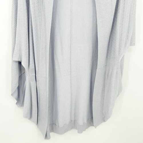 Lululemon Womens Silk Blend Open Front Stillness Wrap Cardigan OS Silver Fox - Picture 5 of 11