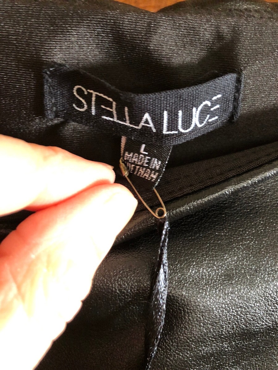 Stella Luce NWT Black Vegan Leather Leggings Pants High Stella Luce NWT Black Vegan Leather Leggings Pants High