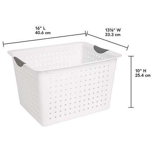 Sterilite Ultra Plastic Storage Organizer Basket with Handles - Picture 39 of 45