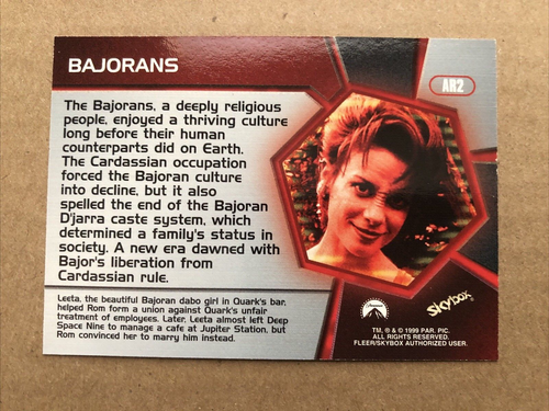 Star Trek DS9 Memories From The Future: 9 Card "Greatest Alien Races" Set AR 1-9 - Picture 4 of 18