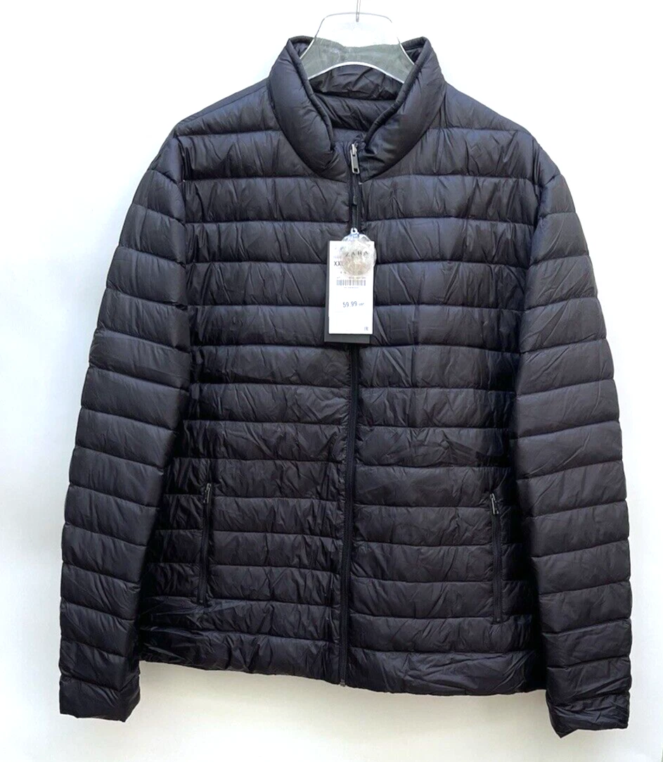 Zara Mens Black Down Puffer Jacket Lightweight Size M XL XXL