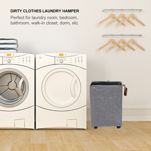 Panier À Linge Sale Enfant achats Les Vêtements Entravent Roues Paniers Pliables