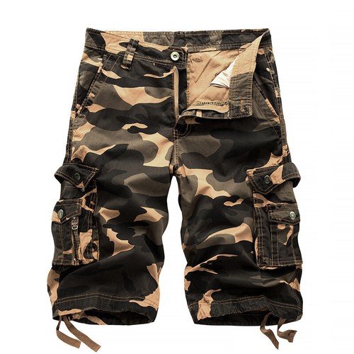 Summer Men's Loose Casual Five Pack Pants Camouflage Shorts Multi Pocket Pants - Picture 10 of 17