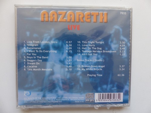 CD Album NAZARETH Live Love hurts ... 7033 - Bild 2 von 2