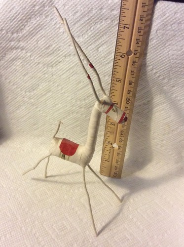 ANTIGUO ADORNO DE NAVIDAD ALEMÁN DE PAPEL HILADO RENO - Imagen 3 de 12