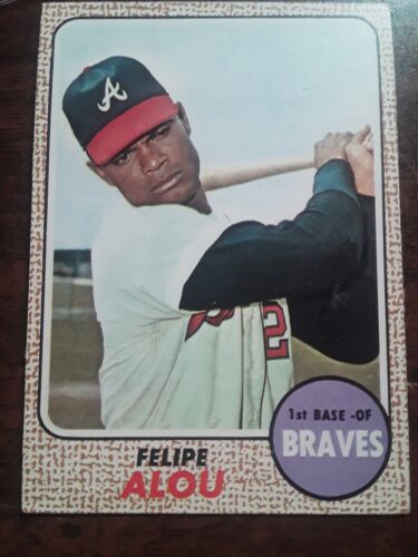 1968 TOPPS #55 FELIPE ALOU - BRAVES - EX+ - 第 1/2 張圖片