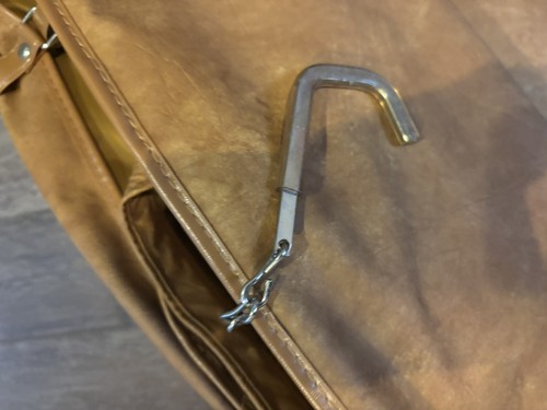 Vintage Samsonite Brown Leather Bi-Fold Hanging Garment Travel Bag Luggage - Picture 11 of 11