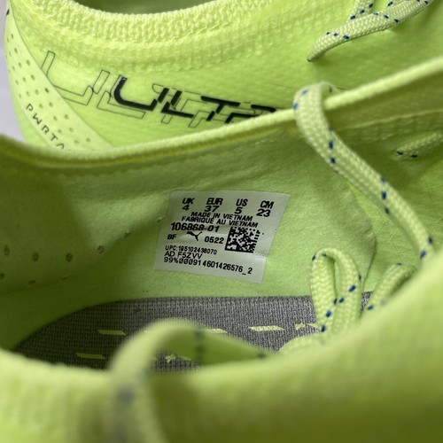 PUMA Ultra Ultimate FG/AG Fizzy Light Parisian Yellow Blue Soccer Cleats Sz 5 - Picture 12 of 13