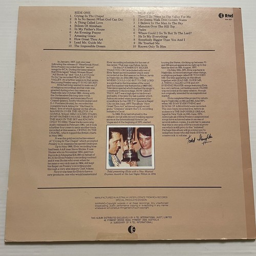 Elvis Presley Inspirations Vinyl Record 12” 33 RPM NA 557 K-tel Records 1980 - Picture 4 of 24