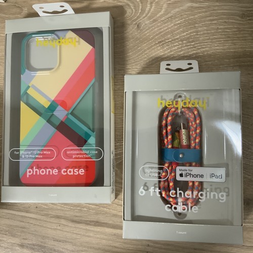 📀 Heyday Phone Case for iPhone 12/13 Pro Max & 6ft Charging CableSET