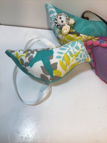 Handmade Fabric Stuffed Bird Ornaments - Picture 2 of 9