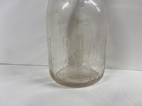 Old Hood Dairy Milk Glass Bottle One Pint 1941 - Picture 3 of 12