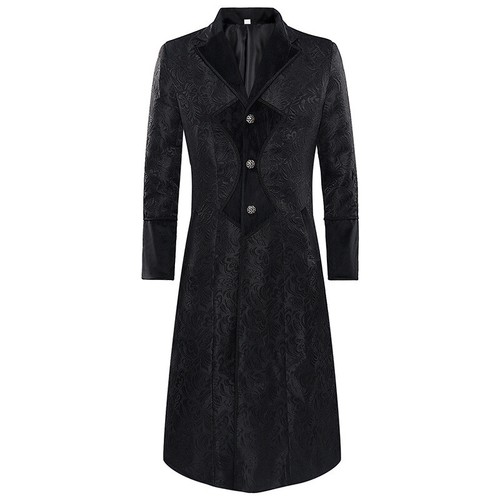 Men's Lapel Coat Stage Drama Performance Jacket Medieval Steampunk Retro Jacket - Imagen 14 de 14