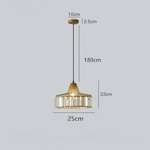 Crystal Pendant Lights Gold Lamp Dining Room Ceiling Lights Kitchen Chandeliers - Picture 2 of 13