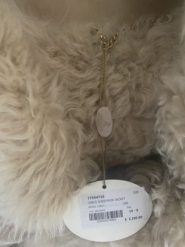 Vivienne Westwood Gibus Sheepskin Jacket Beige Curly Size 10 Made in England - Picture 10 of 10