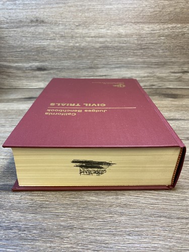 1981 California Judges Benchbook: Civil Trials Red Hardcover CP-34550 Law Book - Picture 5 of 17