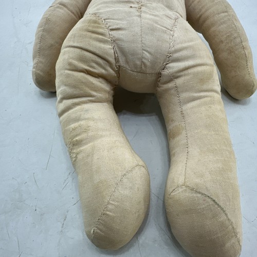 Muñeca vintage de tela de peluche primitiva hecha a mano con ojos azules 13" - Imagen 7 de 19