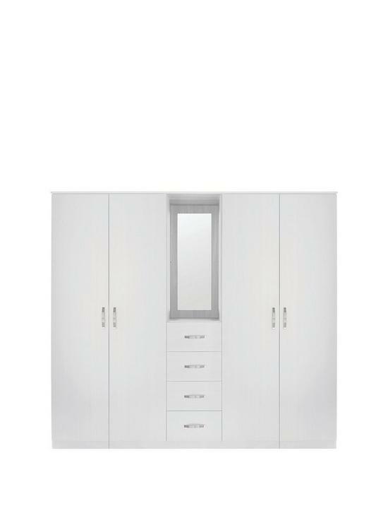 Kidsmill Shakery Ii Wardrobe 3 Doors 3 Drawers White Bn For Sale