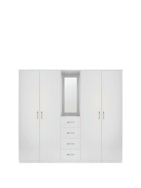 Kidsmill Shakery Ii Wardrobe 3 Doors 3 Drawers White Bn For Sale