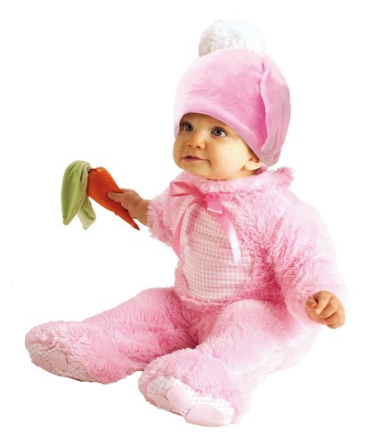 Robe de fantaisie lapin de Pâques bébés enfants tout-petit lapin lapin + hochet - Photo 1 sur 4