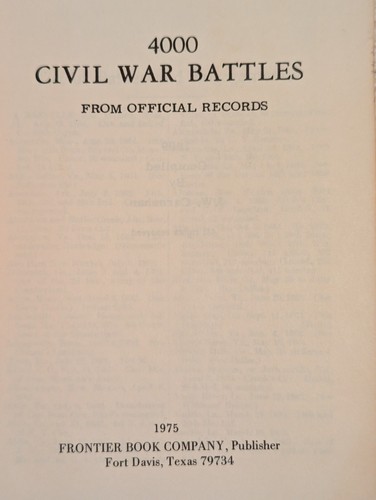 Vintage 4000 Civil War Battles From Official Records Federal, Confederate Indian - Picture 3 of 5