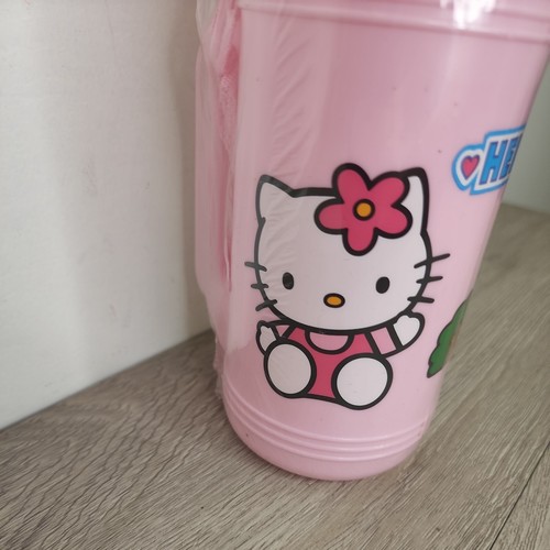 SEALED! Vintage 2005 Hello Kitty Pink Water Bottle with Strap 600ml BPA Free - Picture 5 of 7