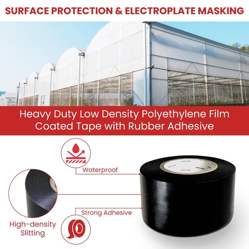 T.R.U. Heavy-Duty Greenhouse Repair Weatherseal Film Tape 4" X 36Yds Clear - Picture 3 of 6