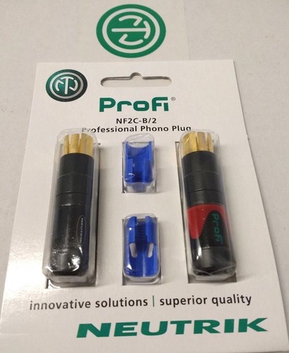 Neutrik NF2C-B/2 ProFi Pair of professional `Phono Plug` - Picture 1 of 3
