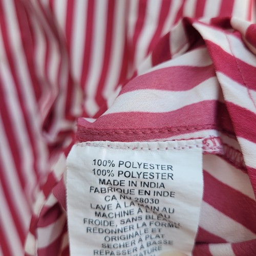 Twik Blouse Women Size S Red Stripes 3/4 Sleeve Ladies Tunic Top - Picture 10 of 10