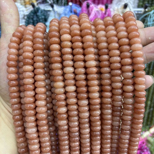 6x10mm Natural Stone Chalcedony Rondelle Spacer Loose Beads For Jewelry Making - Picture 43 of 48