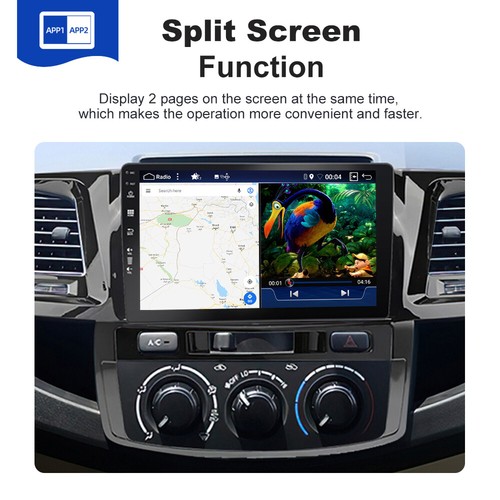 9" Car Radio Stereo Android 14 GPS Sat Nav Carplay For Toyota Hilux 2005-2014 - Picture 9 of 24