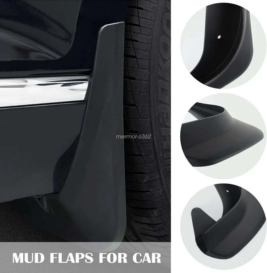 4PCS Black Splash Guard Mud Flaps Car Parts Accessories For Toyota 1960-2020 - Изображение 3 из 4