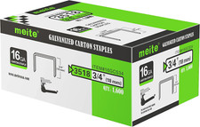 16GCS34 16 Gauge Carton Closing Staples, 1-3/8" Crown 3/4" Length Copper Coated