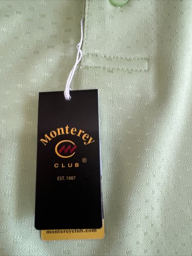 Monterey Club Green Golf Shirt Short Sleeve Polo Large Vishal Bhagat 2012 Golf - Picture 4 of 9