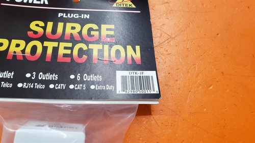 ⭐️⭐️⭐️⭐️⭐️ Ditek Surge Protection DTK-1F Outlet - Picture 2 of 3