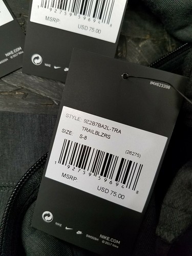 Nike NBA Portland Trail Blazers Showtime Therma Flex Jacket Gray Youth Small 8 - Picture 7 of 7