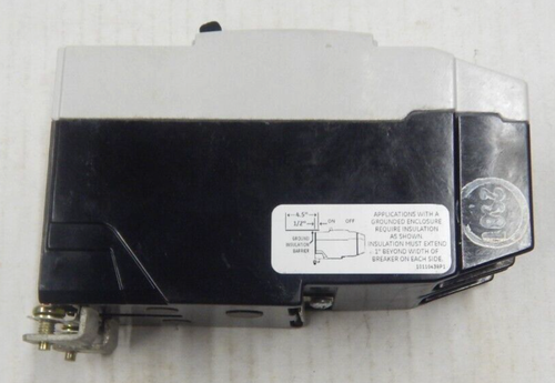GE TEYL2020B MOLDED CASE CIRCUIT BREAKER 2 POLE 20 AMP 480Y/277V 65kA USED - Picture 2 of 5