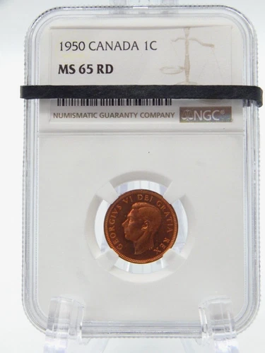 1950 CANADA  MS65 RD NGC GRADED Canadian 1 CENT  #BT435