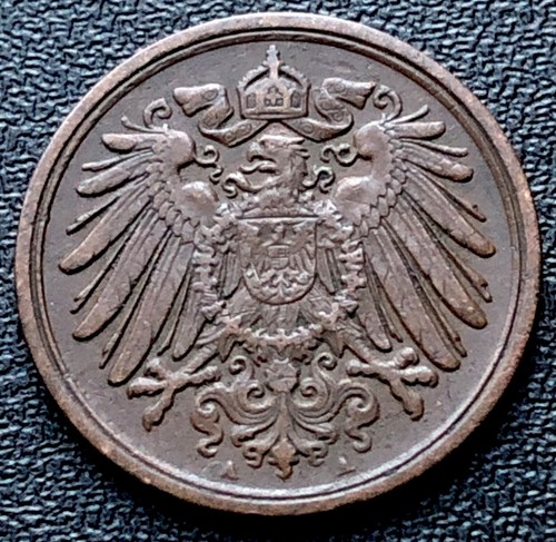 1900 A GERMANY- 1 PFENNIG COIN-KAISER WILHELM II - MINT A BERLIN