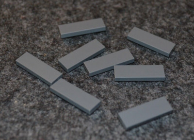 (8) 1x3 Dark Gray Smooth Finishing Tile Bricks ~ New Lego Parts ~