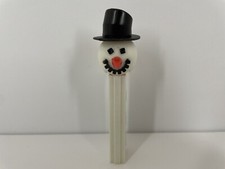 Vintage Snowman Pez NO FEET White Stem White Head Ex Jugoslavia