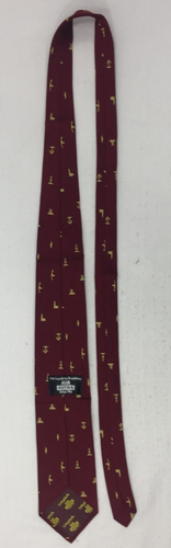 Vintage Astra Urtyp Pils Beer Necktie Maroon Nautical Symbols Print Germany - Picture 7 of 9
